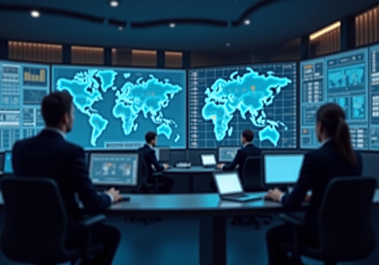 Modern logistics dispatch center